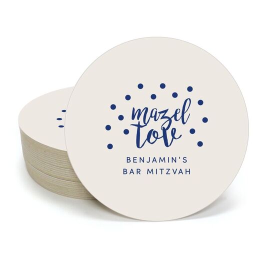 Confetti Mazel Tov Round Coasters