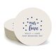 Confetti Dots Our Love Round Coasters Image 2 of 3