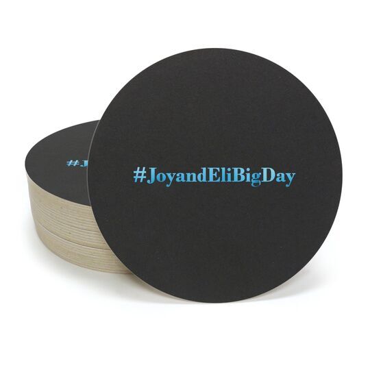 Create Your Hashtag Round Coasters