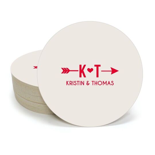 Cupid's Arrow Round Coasters