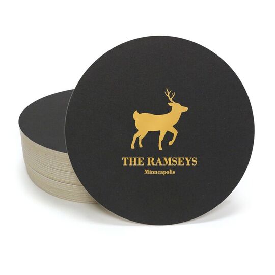 Deer Park Round Coasters