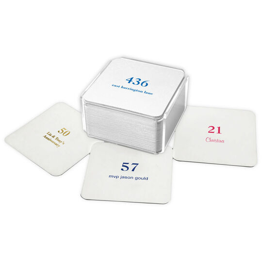 Design Your Own Big Number Square Coasters