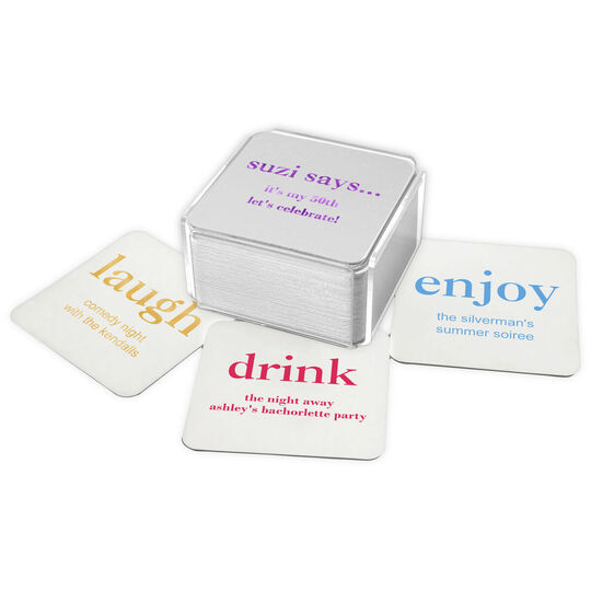 Design Your Own Big Word Square Coasters