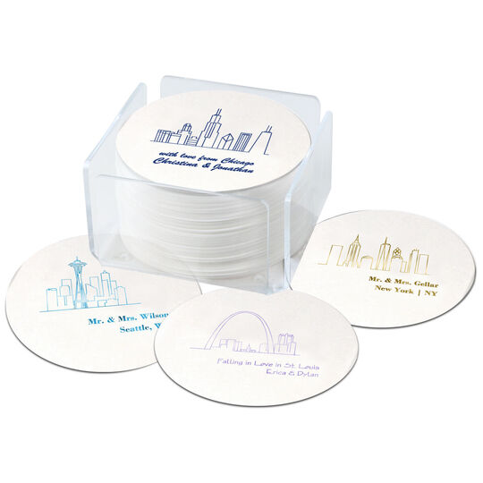 Design Your Own Skyline Round Coasters