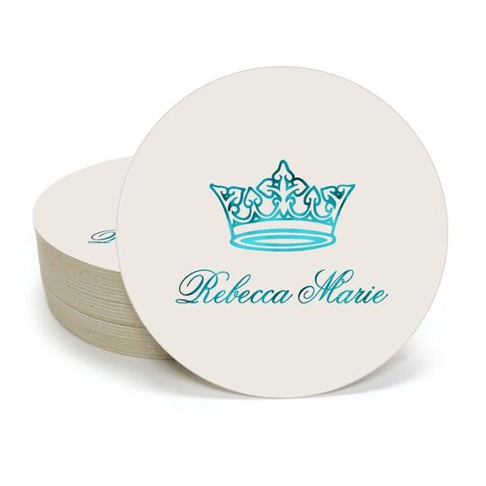 Delicate Princess Crown Round Coasters