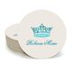 Delicate Princess Crown Round Coasters Image 1 of 2