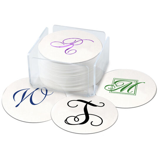 Design Your Own Single Initial Round Coasters