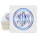 Double Circle Monogram Square Coasters Image 2 of 5