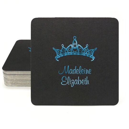 Diamond Crown Square Coasters