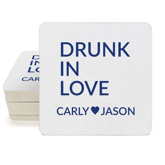 Drunk In Love Square Coasters