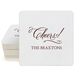 Elegant Cheers Square Coasters Image 2 of 7