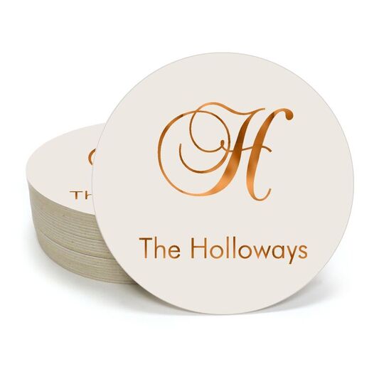 Elegant Initial Round Coasters