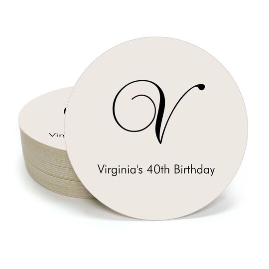 Elegant Initial Round Coasters