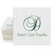 Elegant Initial Square Coasters Image 1 of 5