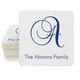 Elegant Initial Square Coasters Image 4 of 5