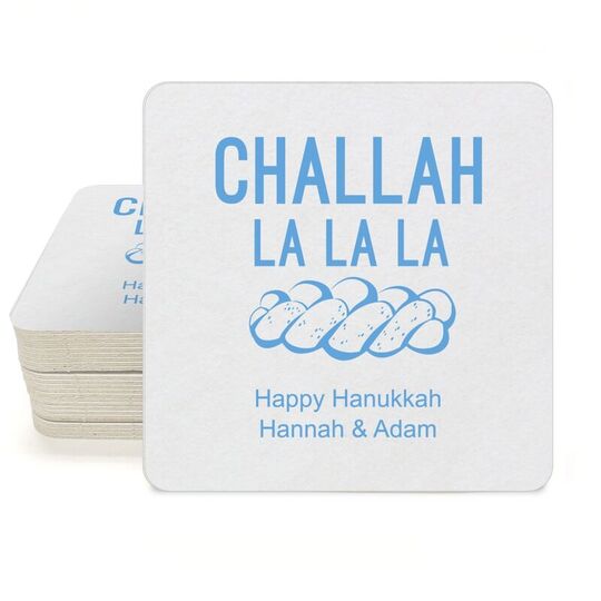 Challah La La La Square Coasters