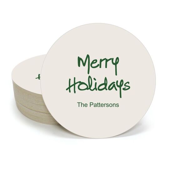 Studio Merry Holidays Round Coasters