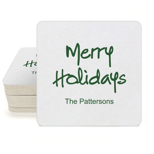 Studio Merry Holidays Square Coasters