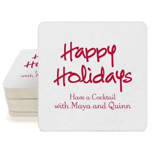 Studio Happy Holidays Square Coasters
