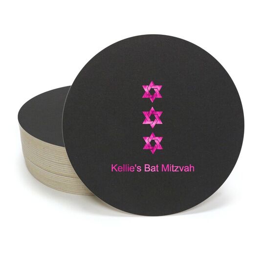 Star of David Row Round Coasters