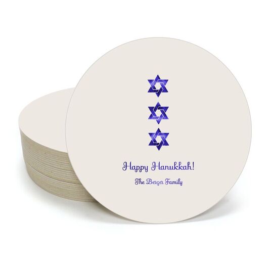 Star of David Row Round Coasters