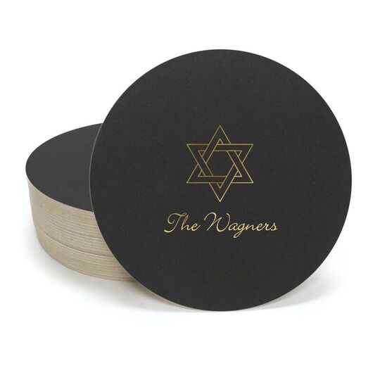 Interlocking Star of David Round Coasters