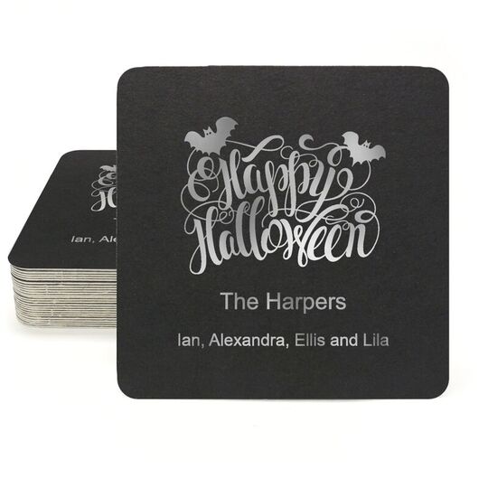 Happy Halloween Square Coasters