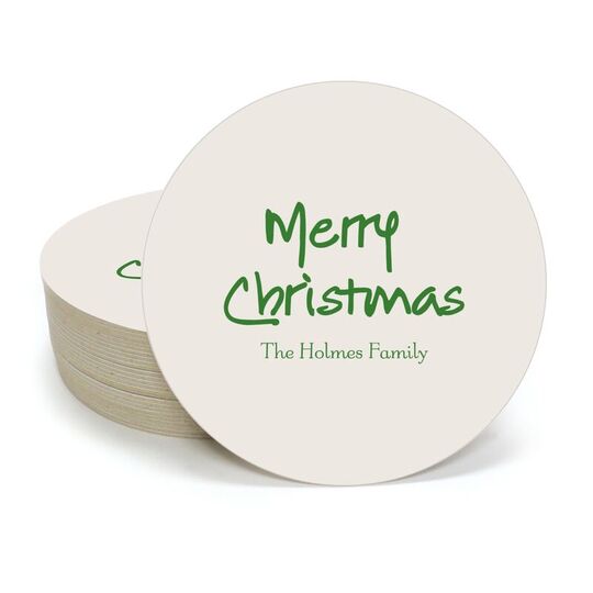Studio Merry Christmas Round Coasters