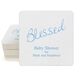 Expressive Script Blessed Square Coasters Image 2 of 5