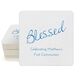 Expressive Script Blessed Square Coasters Image 3 of 5