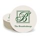 Framed Initial Plus Text Round Coasters Image 2 of 2
