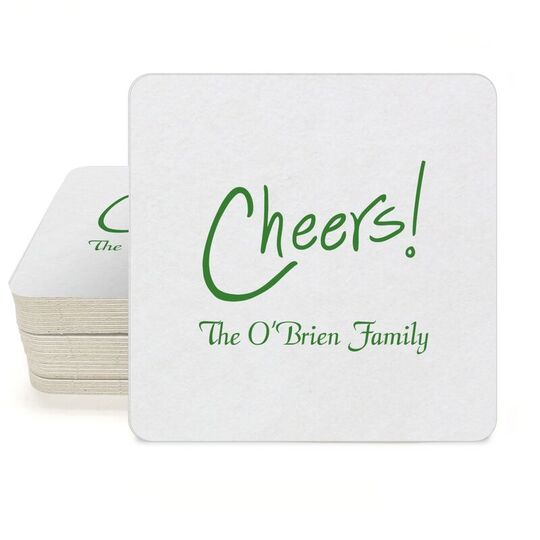 Fun Cheers Square Coasters