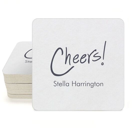 Fun Cheers Square Coasters