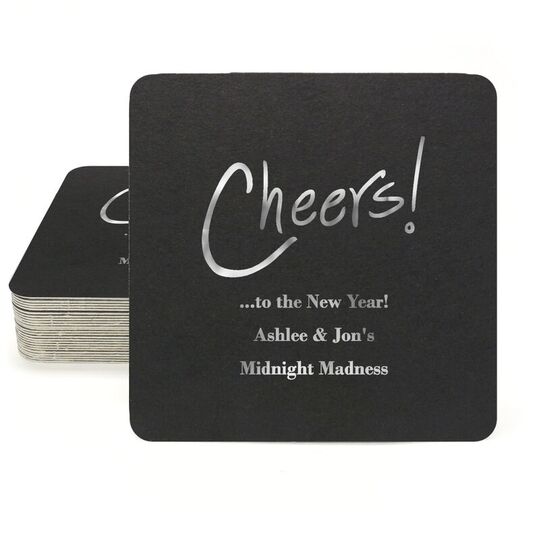 Fun Cheers Square Coasters