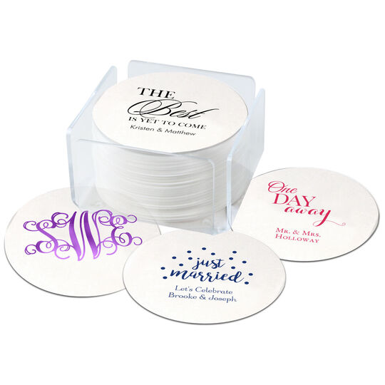 Design Your Own Wedding Round Coasters