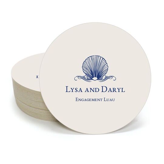 Graceful Seashell Round Coasters