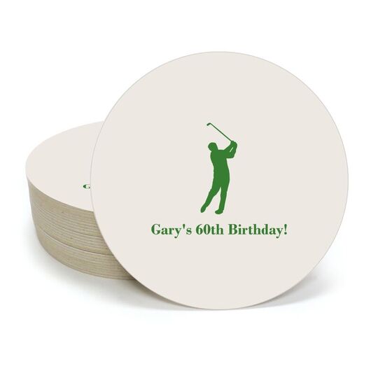 Golf Day Round Coasters