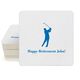 Golf Day Square Coasters Image 2 of 2