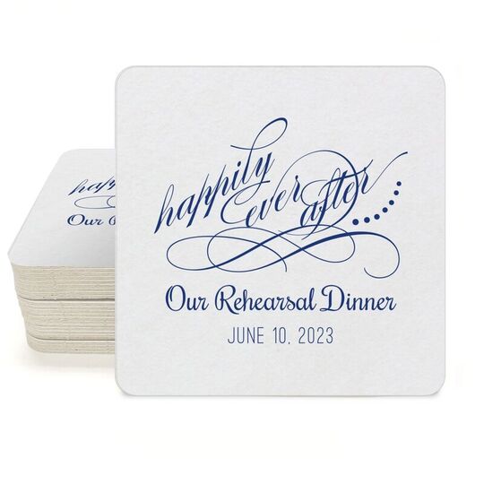 Happily Ever After Square Coasters