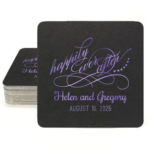 Happily Ever After Square Coasters