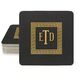 Greek Key Border with Monogram Square Coasters Image 2 of 2