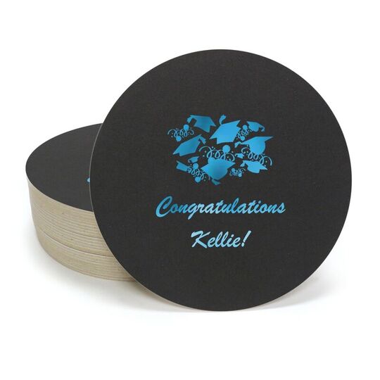 Graduation Celebration Round Coasters