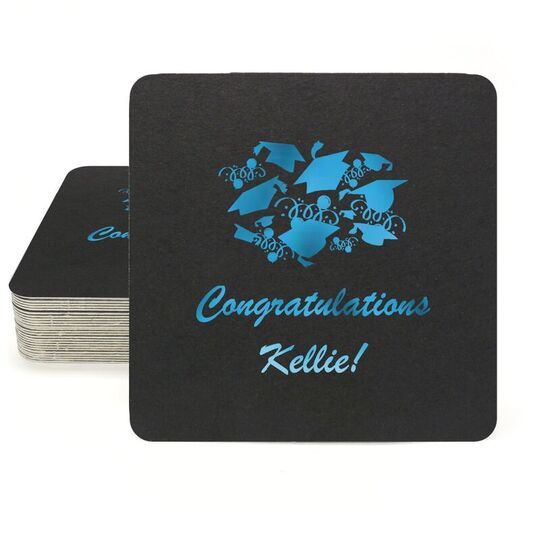 Graduation Celebration Square Coasters