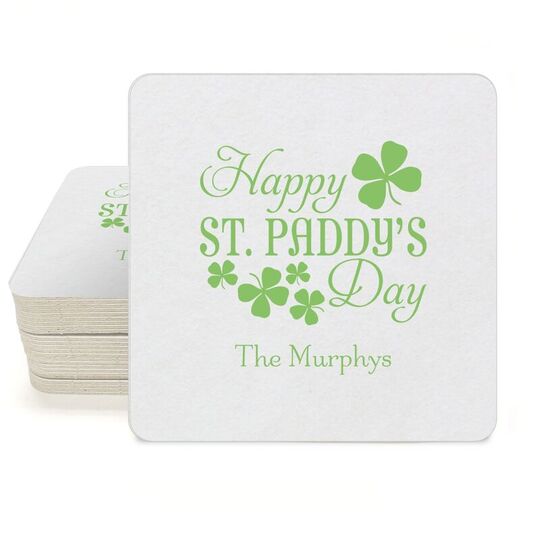 Happy St. Paddy's Day Square Coasters