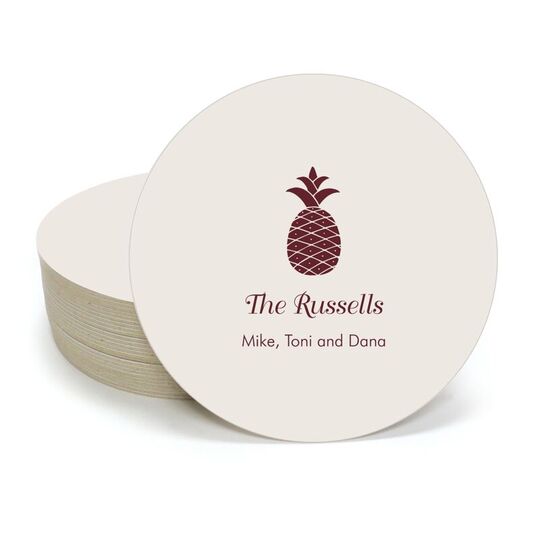 Hawaiian Pineapple Round Coasters