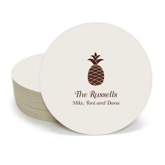 Hawaiian Pineapple Round Coasters