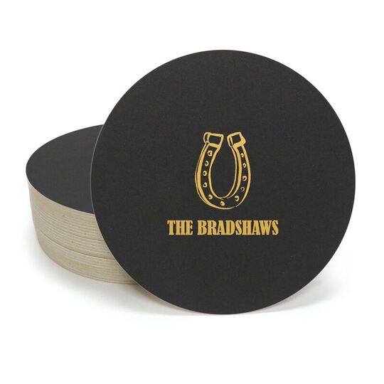 Horseshoe Luck Round Coasters