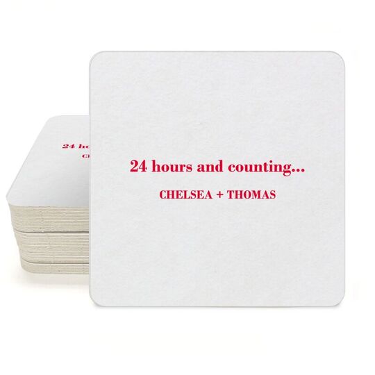 Your Flush Left Bottom Phrase Square Coasters