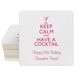 Keep Calm and Have a Cocktail Square Coasters Image 1 of 4