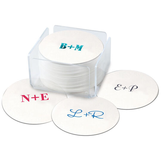 Large Initials Round Coasters